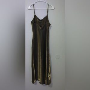 DRESS IN BRONZE BY MES DEMOISELLES. AN ELEGANT, size medium